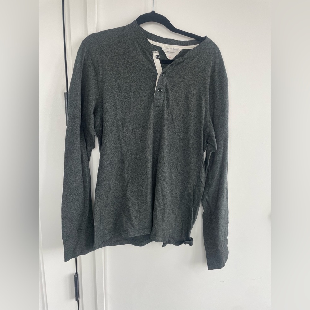 Rag & Bone Gray/Green Henley Sz Large